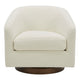 Oscy Swivel Chair Faux Shearling White