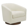 Oscy Swivel Chair Vegan Shearling White MCN-KQ-1015-24