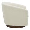 Oscy Swivel Chair Vegan Shearling White MCN-KQ-1015-24
