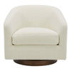 Oscy Swivel Chair Vegan Shearling White MCN-KQ-1015-24