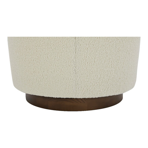 Oscy Swivel Chair Vegan Shearling White