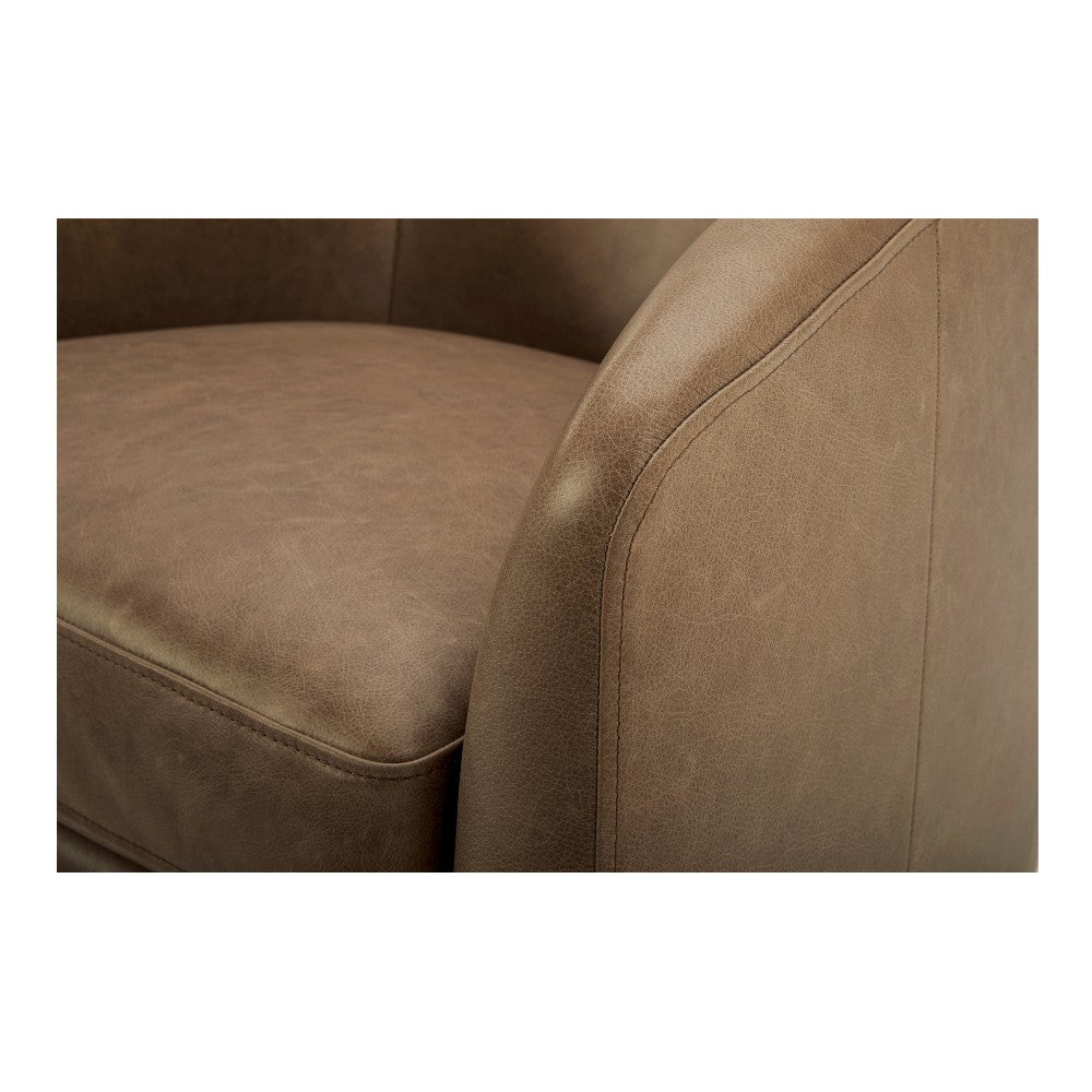 Oscy Leather Swivel Chair Tan MCN-KQ-1015-40