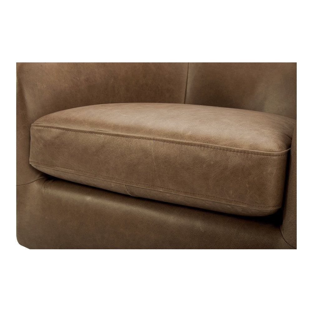 Oscy Leather Swivel Chair Tan MCN-KQ-1015-40