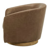 Oscy Leather Swivel Chair Tan