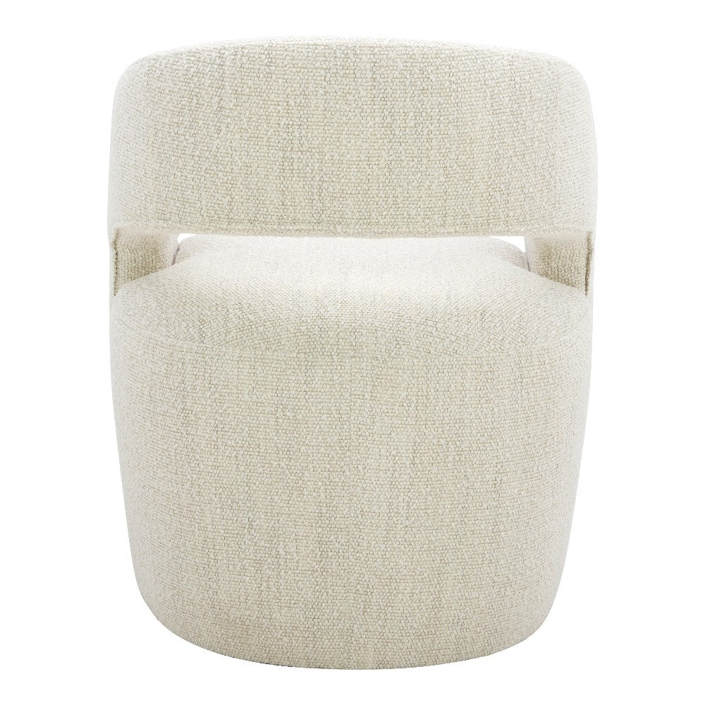 Barrow Rolling Dining Chair White Mist