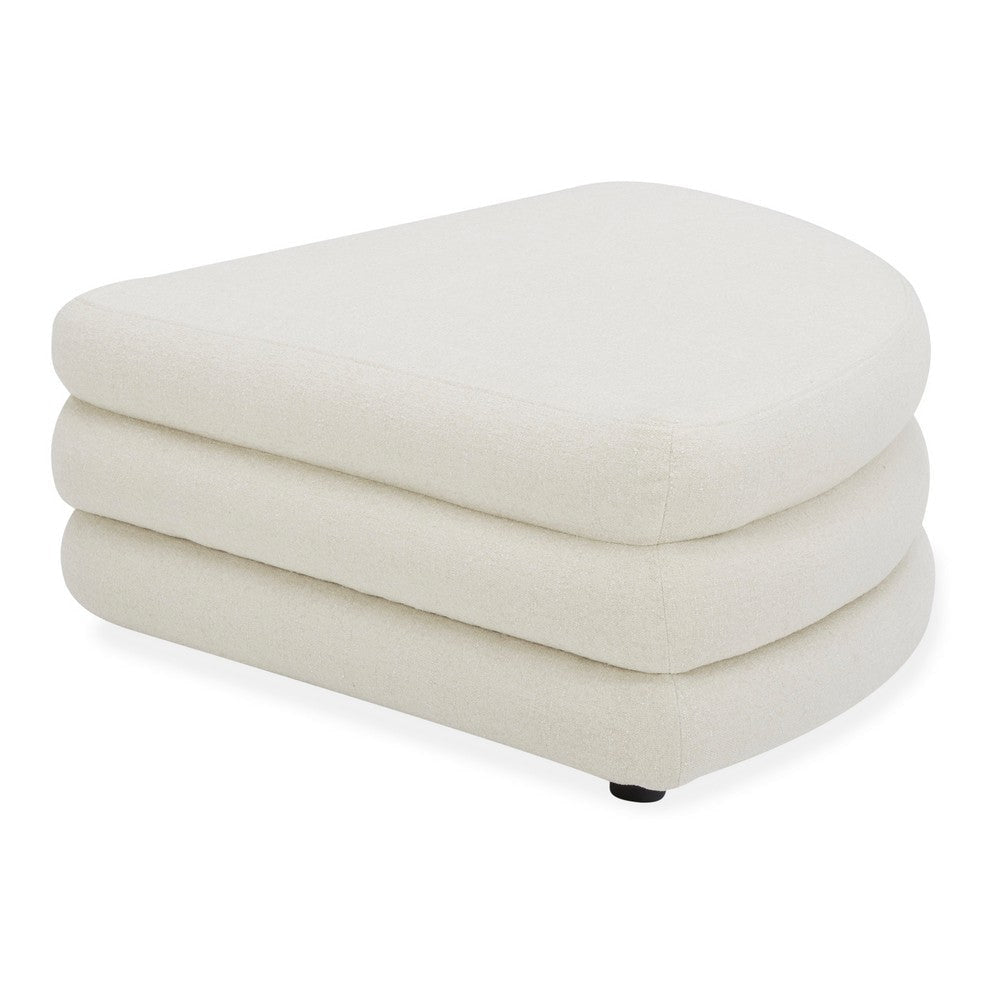 Lowtide Curved Ottoman Warm White MCN-KQ-1033-18