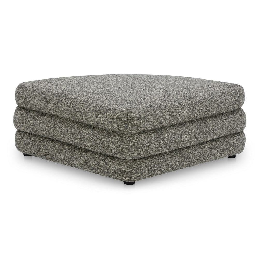 Lowtide Curved Ottoman Stone Tweed