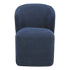 Larson Rolling Dining Chair Navy blue