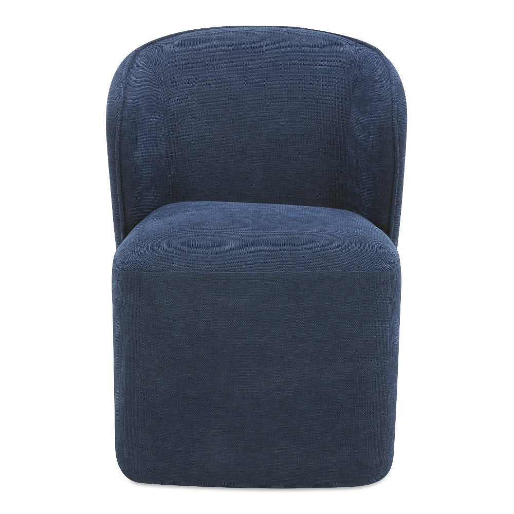 Larson Rolling Dining Chair Navy blue