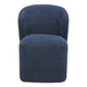 Larson Rolling Dining Chair Navy blue