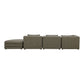 Lowtide Linear Modular Sectional Stone Tweed MCN-KQ-1041-37