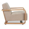 Eckersley Lounge Chair Beige Faux Shearling