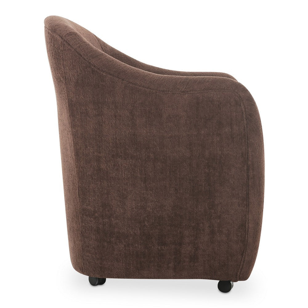 Drava Rolling Dining Chair Dark Brown MCN-OA-1034-20