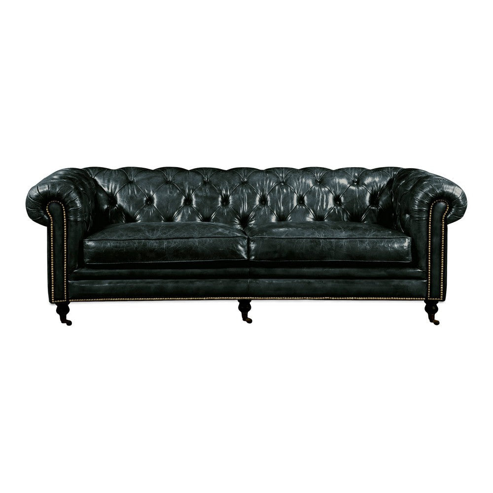 Birmingham Sofa Black Leather