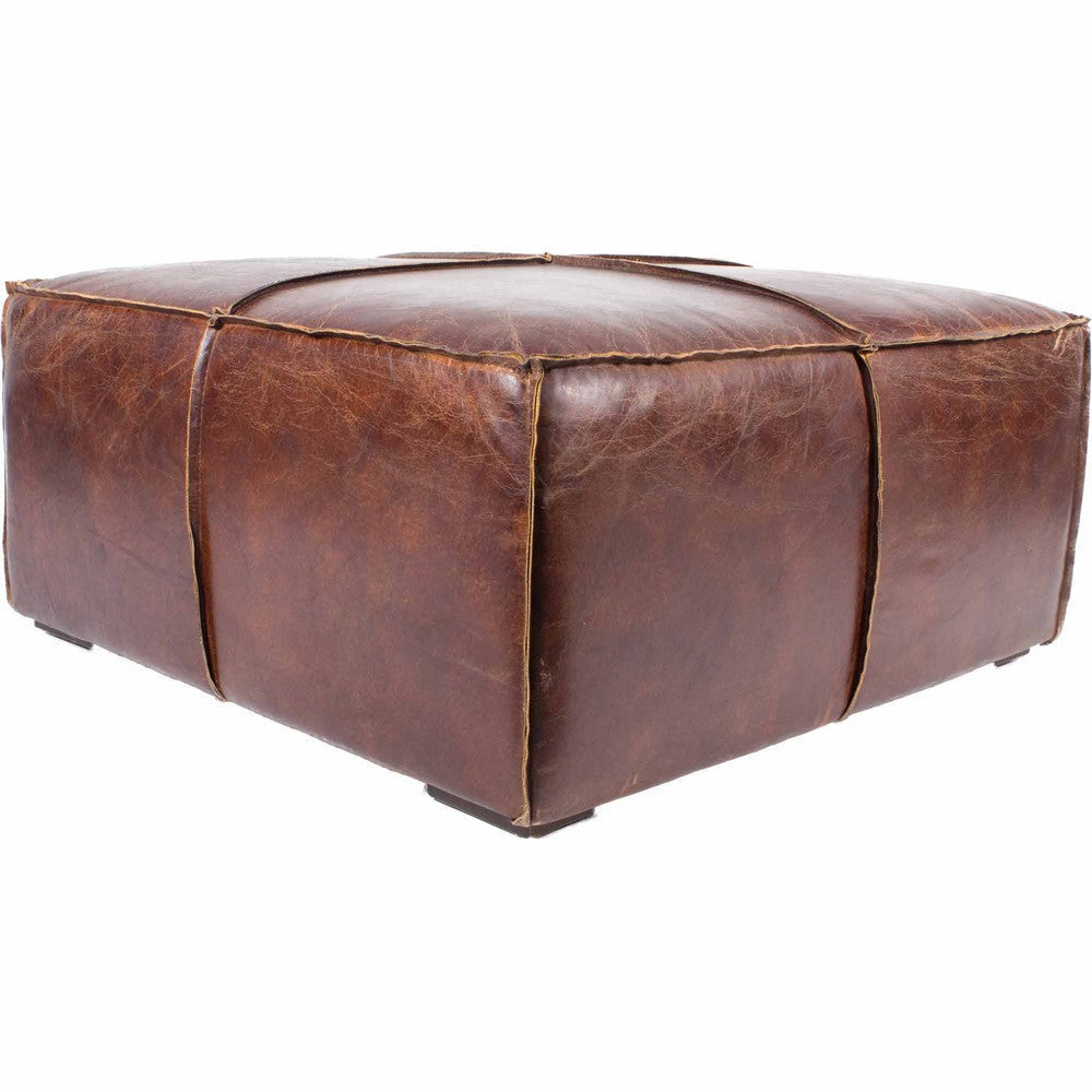 Kapa Ottoman Dark Brown Leather MCN-PK-1019-20