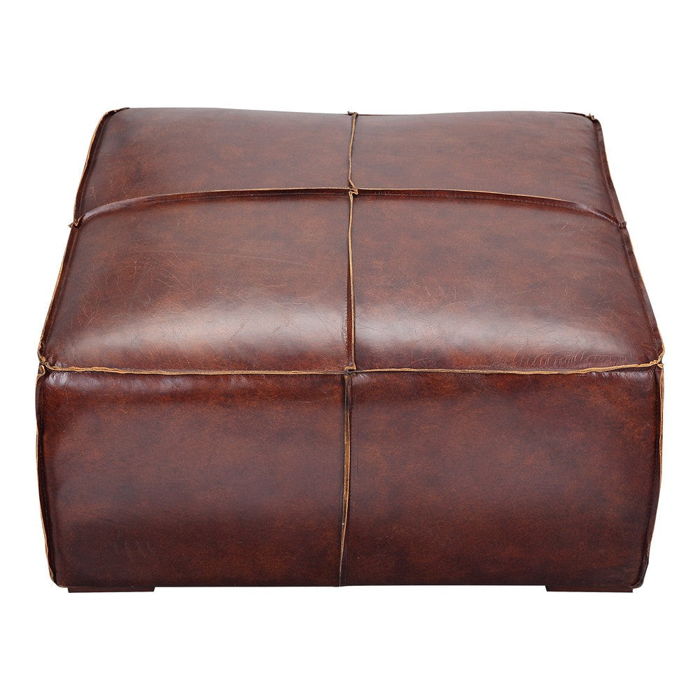 Kapa Ottoman Dark Brown Leather MCN-PK-1019-20