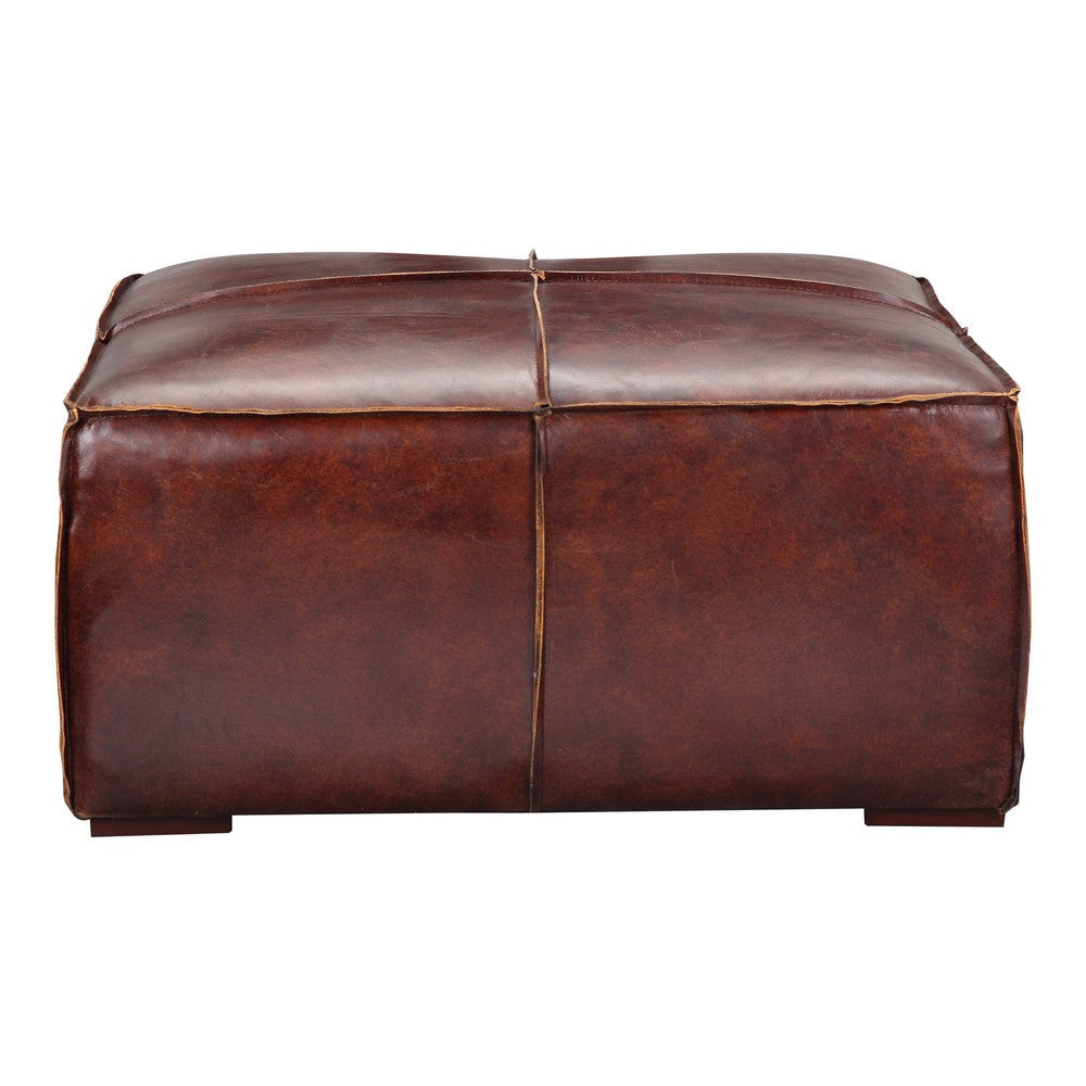 Kapa Ottoman Dark Brown Leather