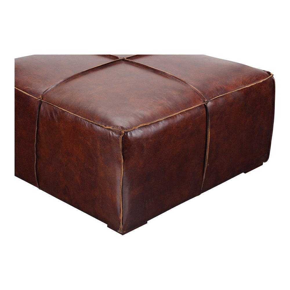 Kapa Ottoman Dark Brown Leather MCN-PK-1019-20