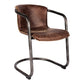 Benedict Dining Chair Grazed Brown Leather - Set Of Two MCN-PK-1048-03