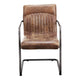 Ansel Arm Chair Grazed Brown Leather - Set Of Two