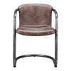 Freeman Dining Chair Grazed Brown Leather - Set Of Two
