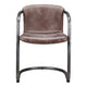 Freeman Dining Chair Grazed Brown Leather - Set Of Two