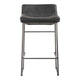 Starlet Counter Stool Onyx Black Leather - Set Of Two