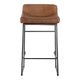 Starlet Counter Stool Open Road Brown Leather - Set Of Two