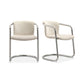 Freeman Chrome Frame Dining Chair Blended Cream - Set Of Two