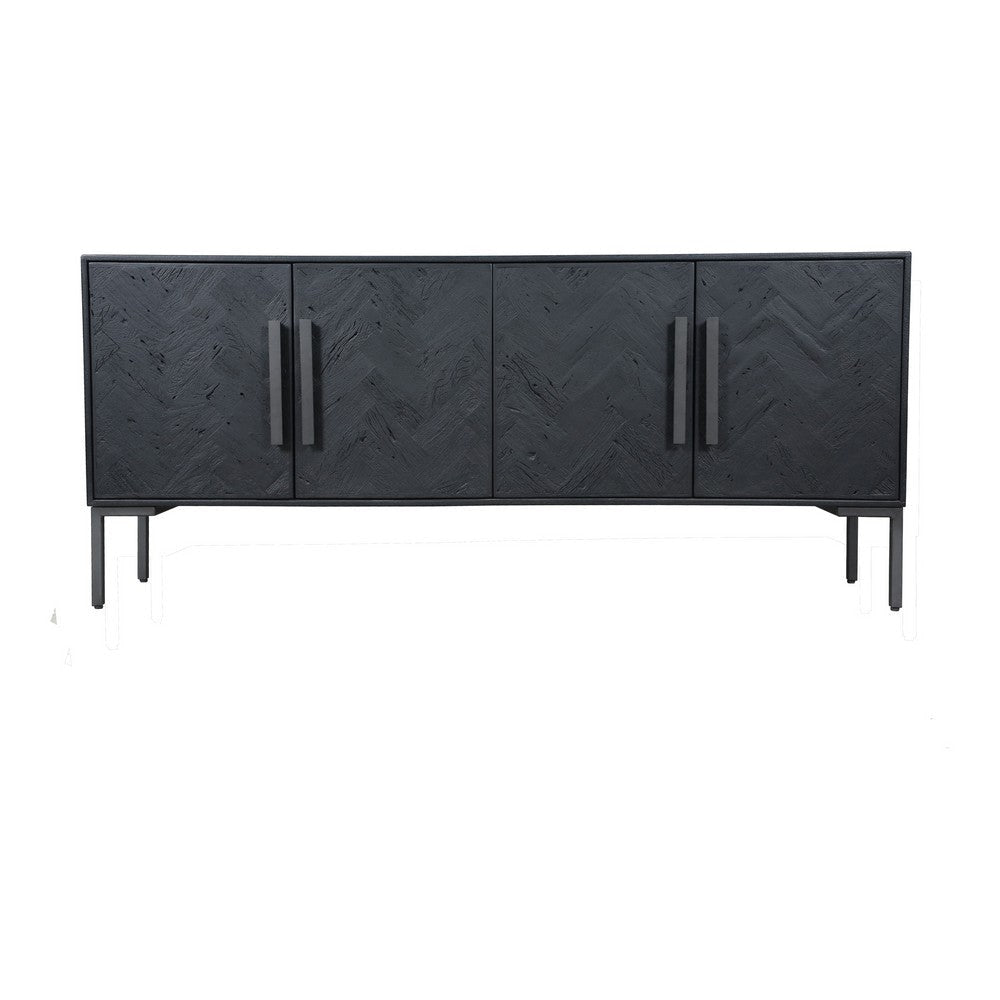 Fishbone Sideboard Black