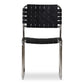 Moma Stainless Steel Dining Chair Black Leather - Set Of Two MCN-QN-1033-02