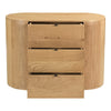 Theo 3 Drawer Nightstand Natural MCN-RP-1056-24