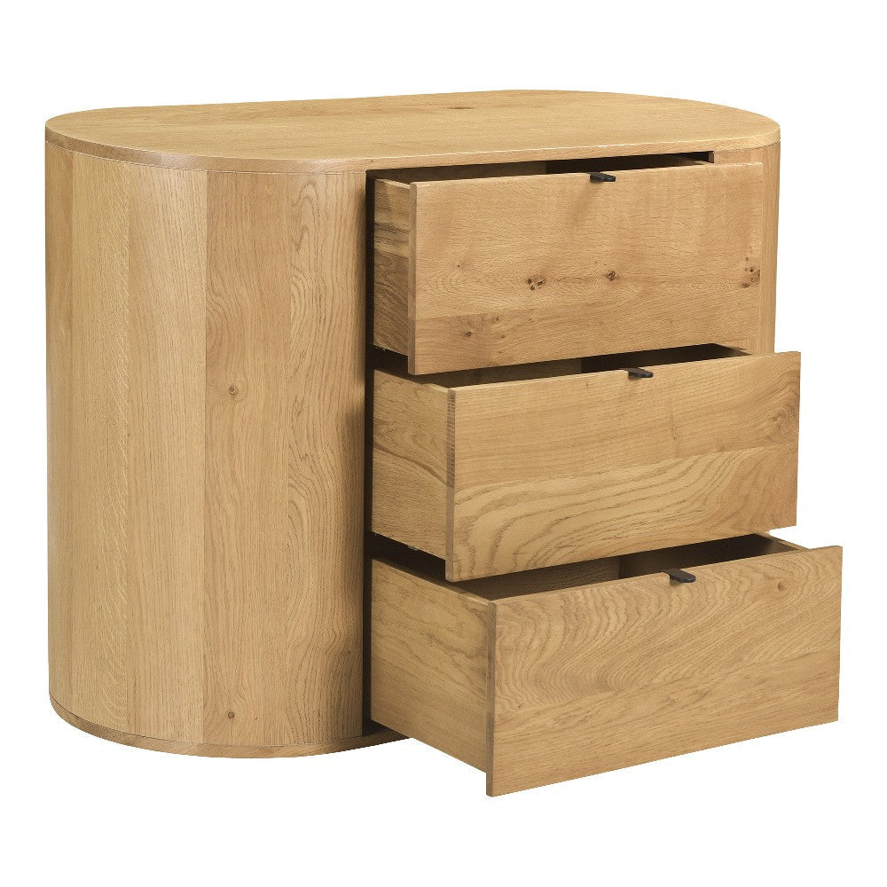 Theo 3 Drawer Nightstand Natural