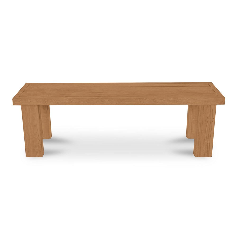 Marina Outdoor Dining Bench Natural
