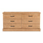 Tade 6 Drawer Dresser Honey Pine