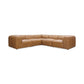 Form Classic L-Shaped Modular Sectional Sonoran Tan Leather MCN-XQ-1007-40