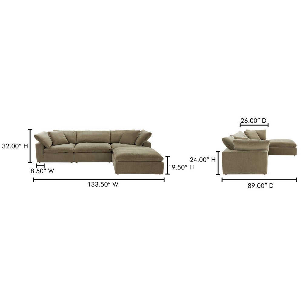 Clay Lounge Modular Sectional Desert Sage MCN-YJ-1008-16