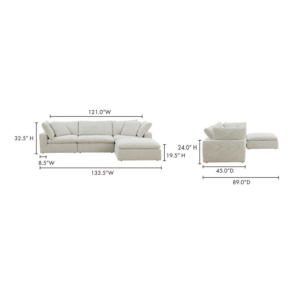 Clay Lounge Modular Sectional Coastside Sand MCN-YJ-1008-49