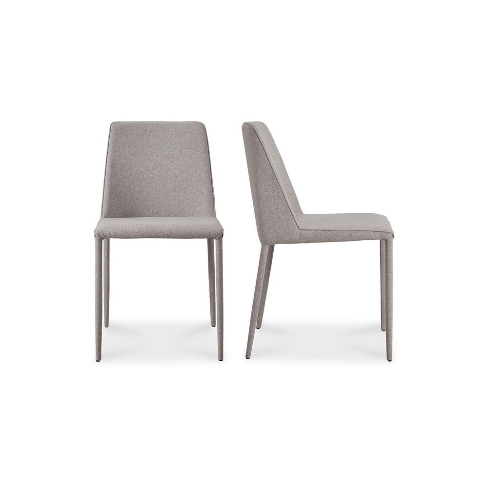 Nora Fabric Dining Chair Light Grey - Set Of Two