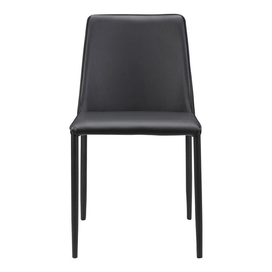 Nora Dining Chair Black Vegan Leather - Set Of Two