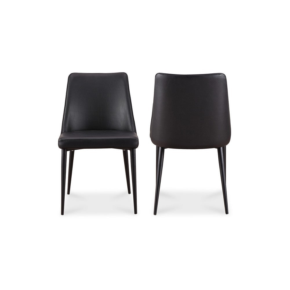 Lula Dining Chair Black Vegan Leather - Set Of Two MCN-YM-1006-02