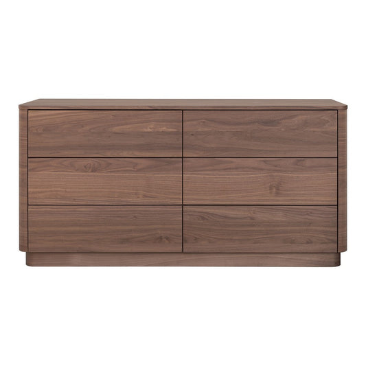 Round Off Dresser Walnut Brown