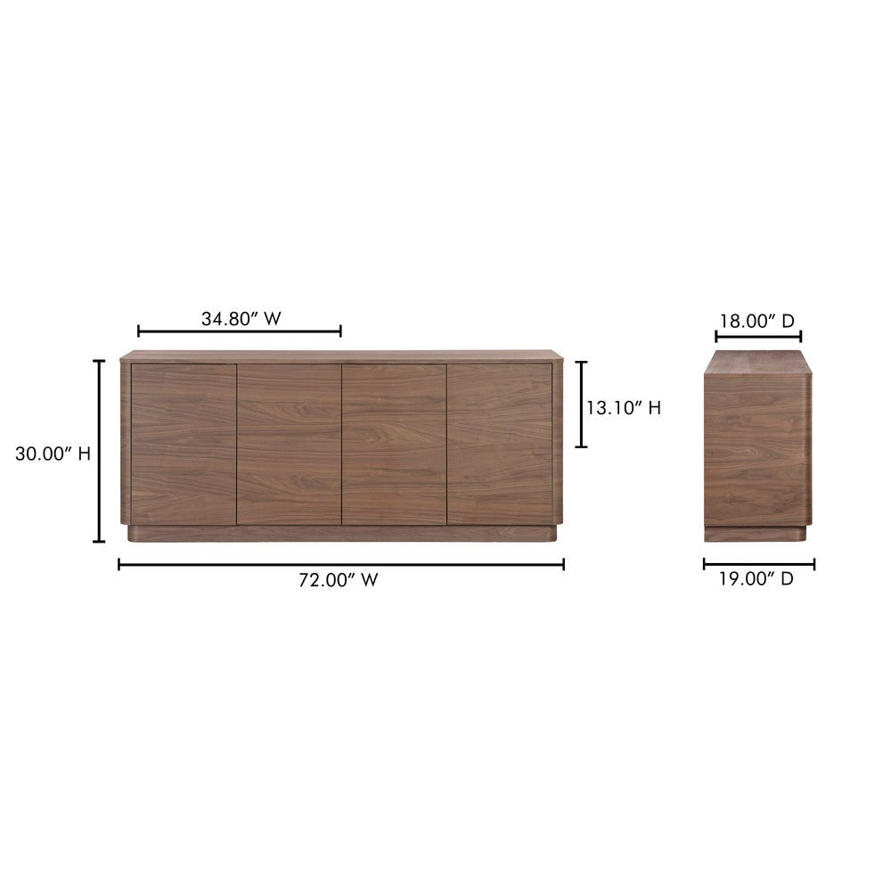 Round Off Sideboard Walnut Brown MCN-YR-1008-03