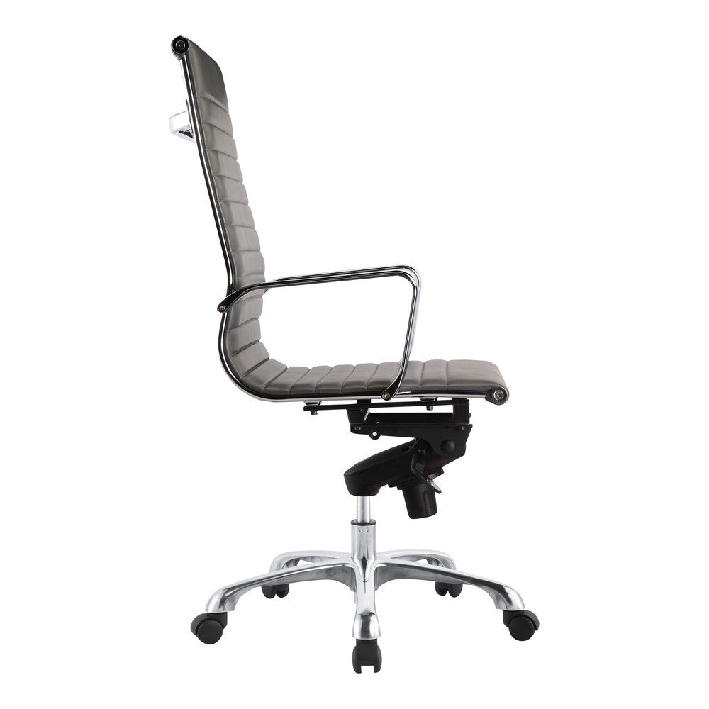 Studio High Back Office Chair Grey Vegan Leather MCN-ZM-1001-29