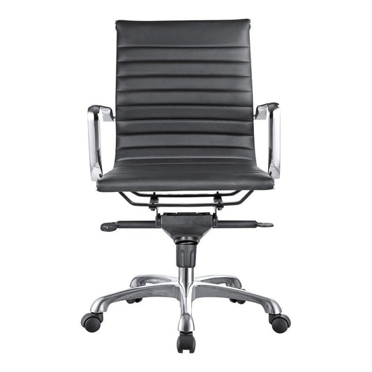 Studio Low Back Office Chair Black Vegan Leather