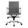 Studio Low Back Office Chair Grey Vegan Leather