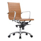 Studio Low Back Office Chair Tan Vegan Leather MCN-ZM-1002-40