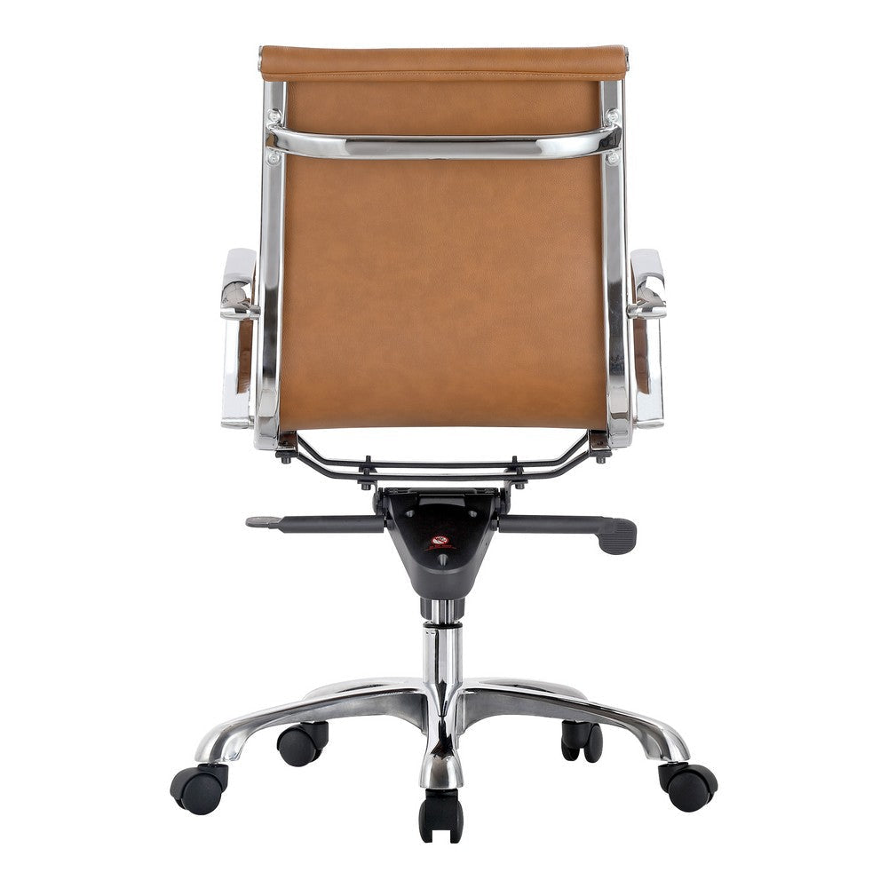 Studio Low Back Office Chair Tan Vegan Leather MCN-ZM-1002-40