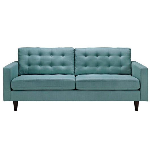 Modway Empress Mid-Century Modern Upholstered Fabric, Sofa, Laguna