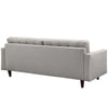 Modway Empress Mid-Century Modern Upholstered Fabric Sofa Light Gray MDY-EEI-1011-LGR